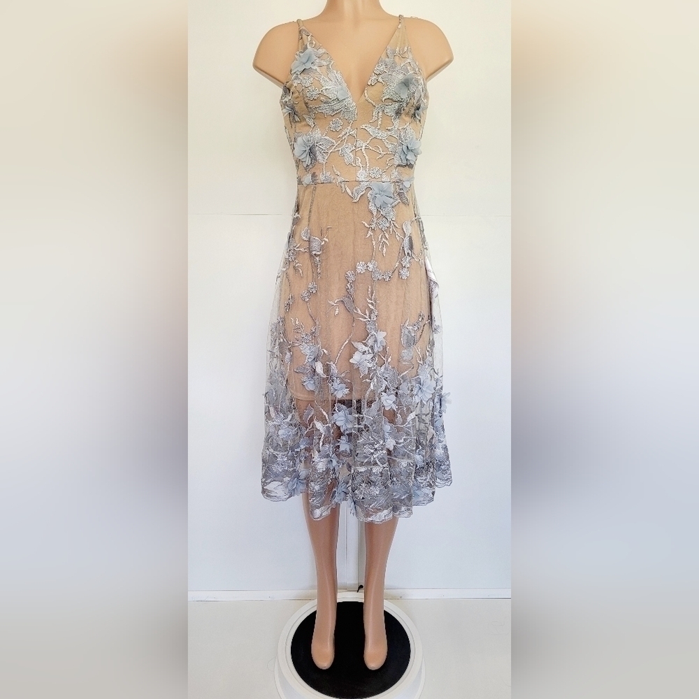 Dress the Population Audrey Floral Midi Dress Size Small - Picture 6 of 9